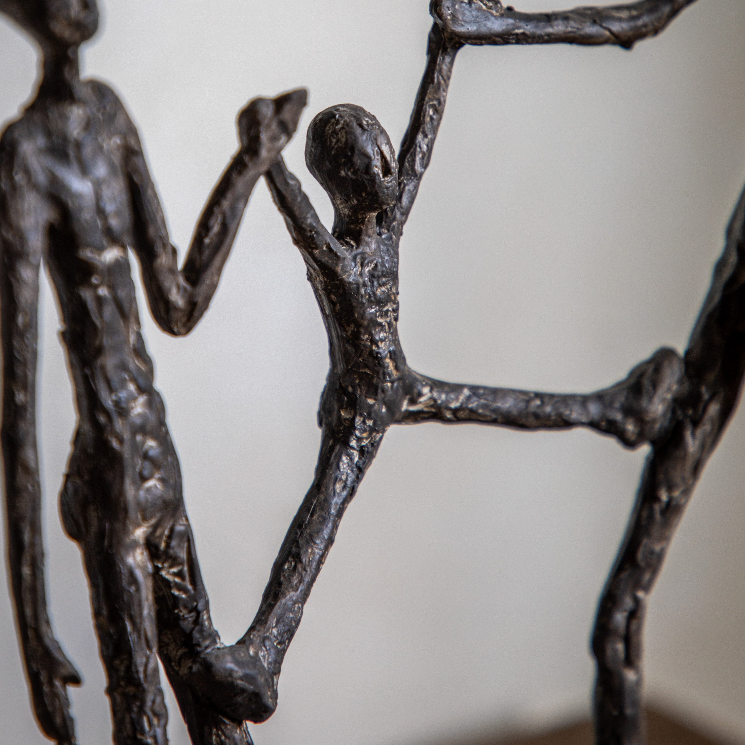 Antique Bronze Family Swing Sculpture